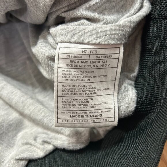 Vintage 90s Nike Pullover Jacket Center Swoosh Logo Size M Black Double Lined - Picture 5 of 6